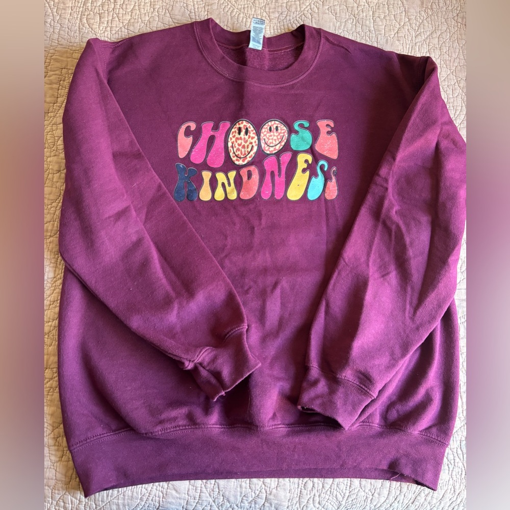Choose Kindness Gildan Maroon Heavy Blend Sweatshirt